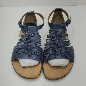 b.o.c Blue Leather Sandals CHH10 Women's Size 8